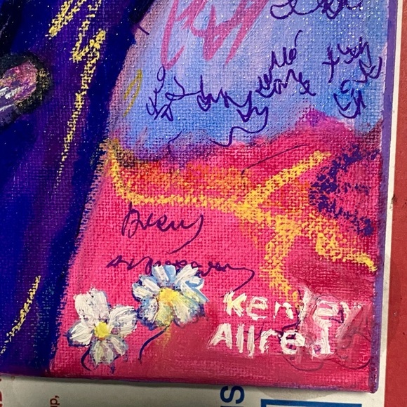 Original Art Koala Stretched Canvas Painting Size 8”x8” Artwork - Picture 2 of 5